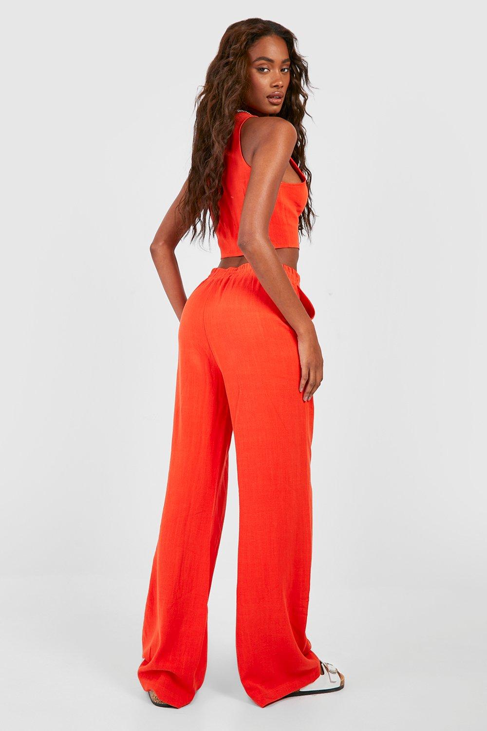 Burnt orange hotsell wide leg pants